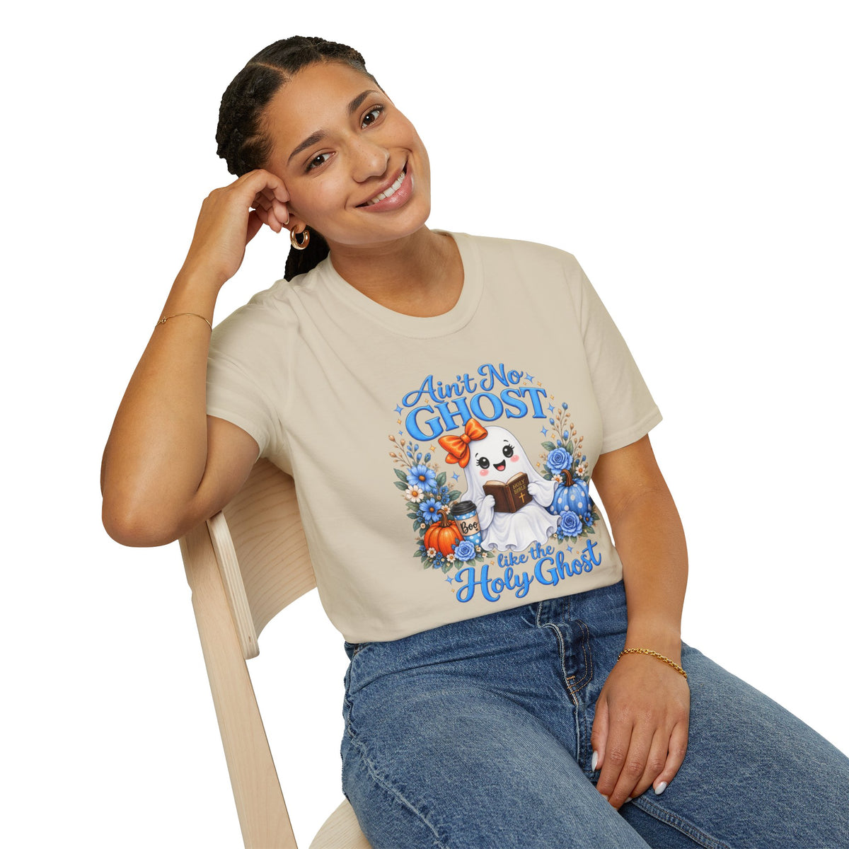Ain't No Ghost like the Holy Ghost T-Shirt | Cute Ghost Bible Design