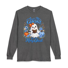 Ain't No Ghost Like the Holy Ghost Long Sleeve T-Shirt | Cute Christian Ghost Design