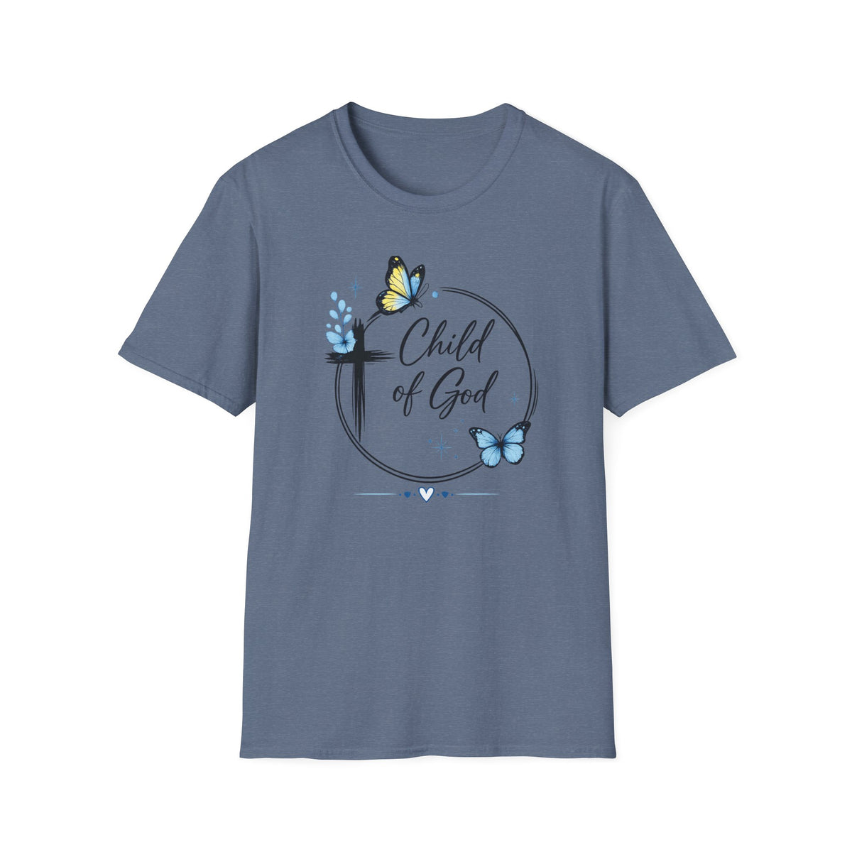Child of God T-Shirt | Butterfly Cross Faith Christian Tee