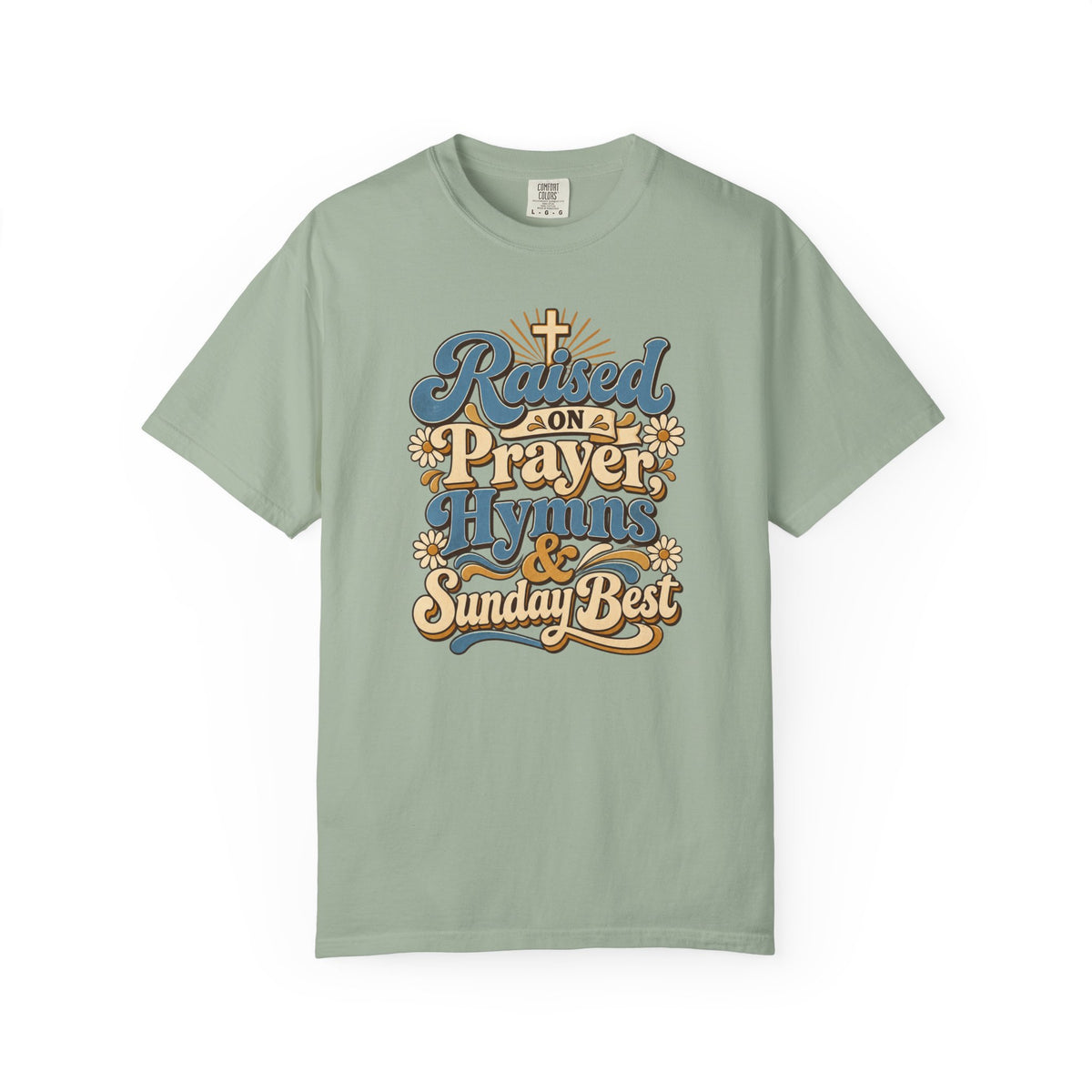 Raised on Prayer, Hymns & Sunday Best Shirt | Christian T-Shirt | Retro Faith Graphic Tee | Church Shirt