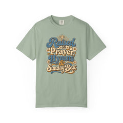 Raised on Prayer, Hymns & Sunday Best Shirt | Christian T-Shirt | Retro Faith Graphic Tee | Church Shirt