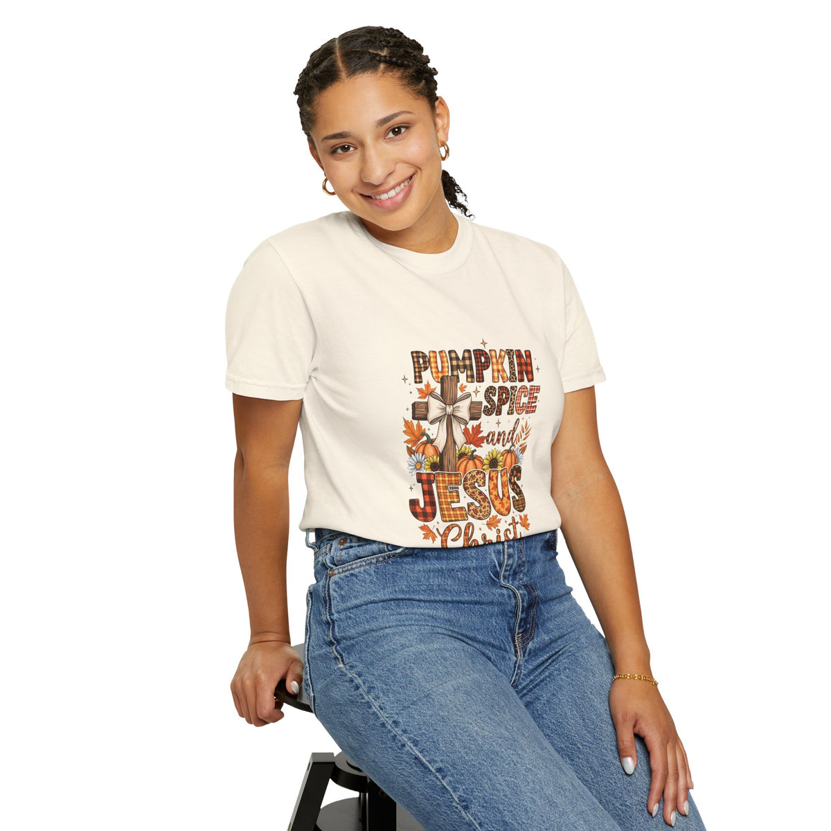 Pumpkin Spice and Jesus Christ T-shirt | Fall Faith Autumn Tee