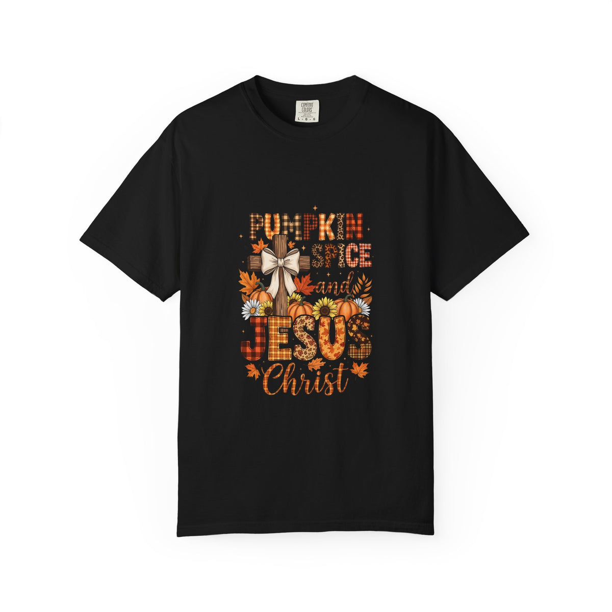Pumpkin Spice and Jesus Christ T-shirt | Fall Faith Autumn Tee