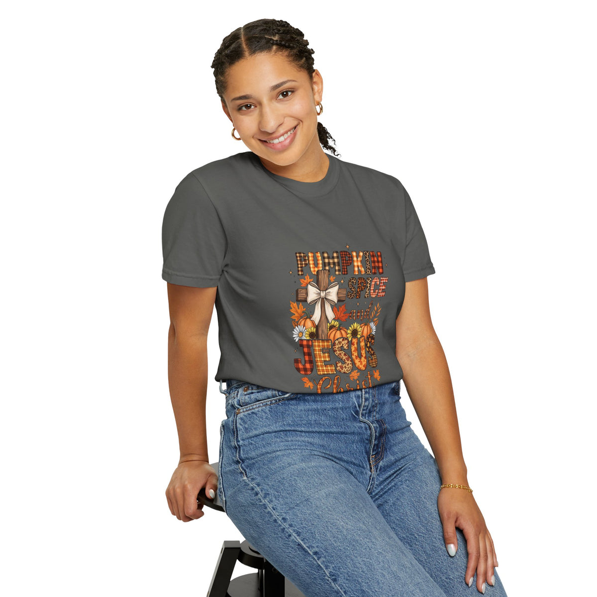 Pumpkin Spice and Jesus Christ T-shirt | Fall Faith Autumn Tee