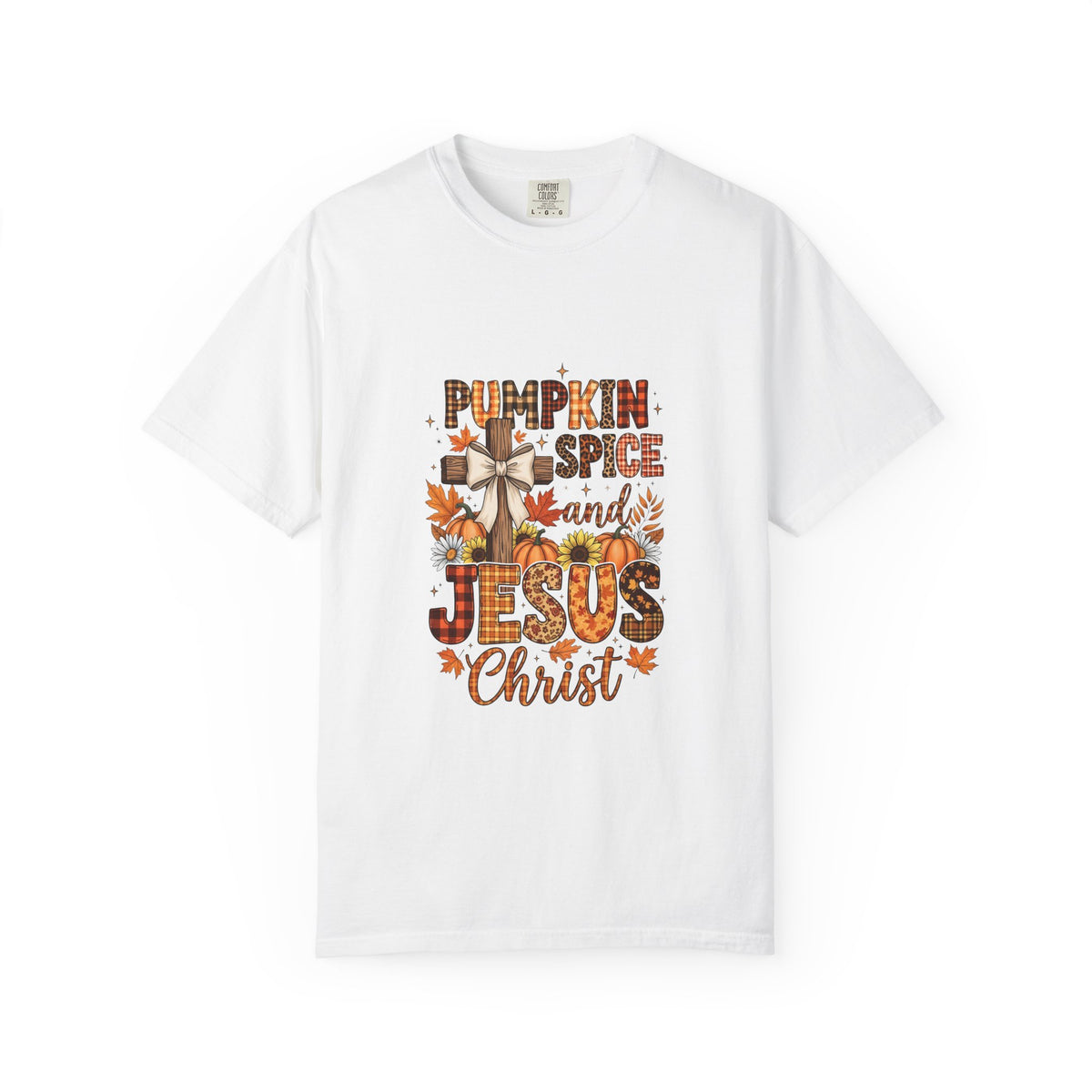 Pumpkin Spice and Jesus Christ T-shirt | Fall Faith Autumn Tee