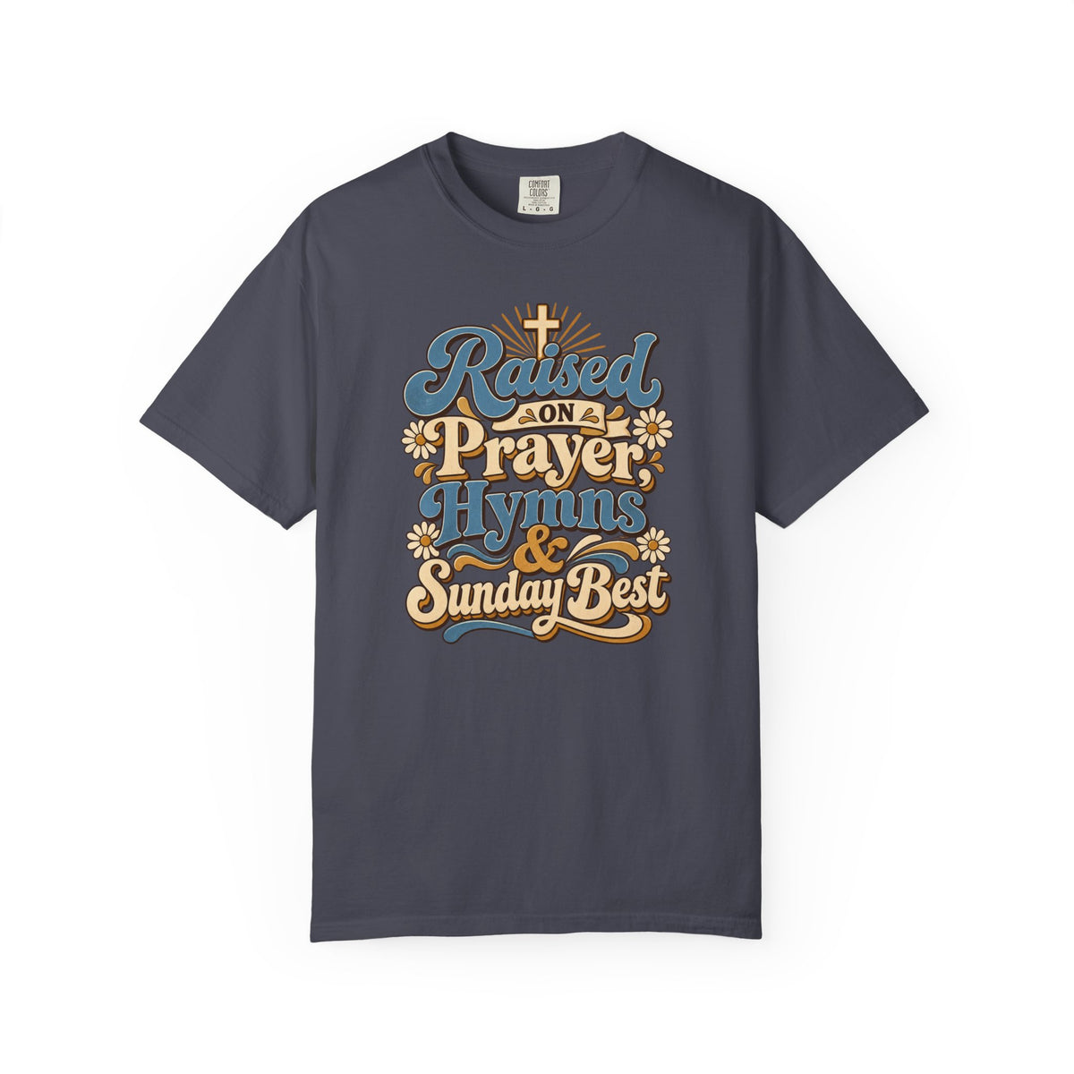 Raised on Prayer, Hymns & Sunday Best Shirt | Christian T-Shirt | Retro Faith Graphic Tee | Church Shirt