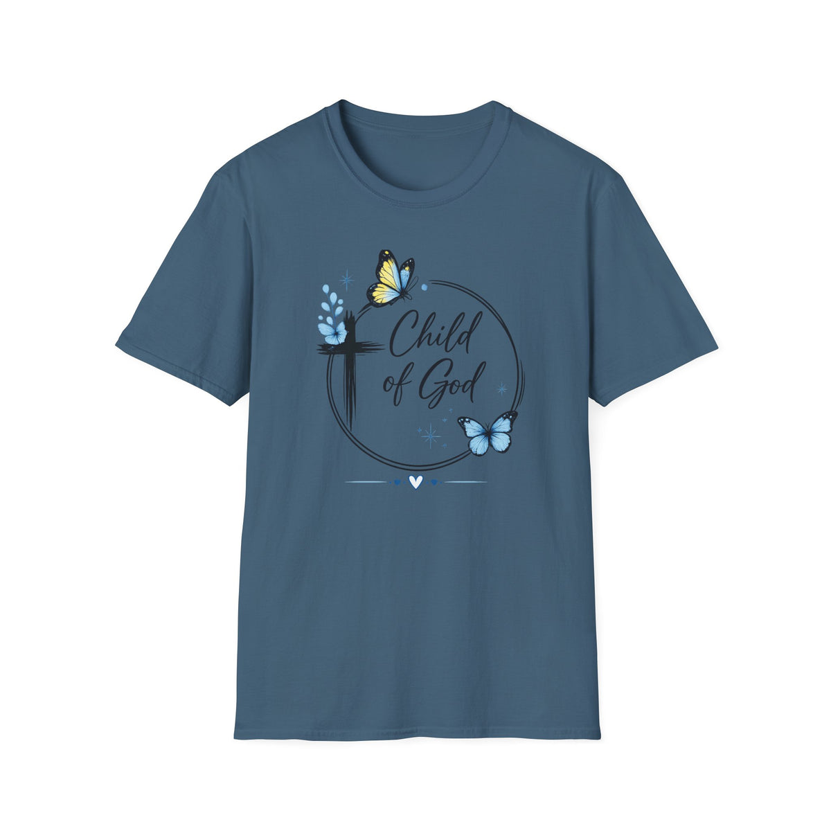 Child of God T-Shirt | Butterfly Cross Faith Christian Tee