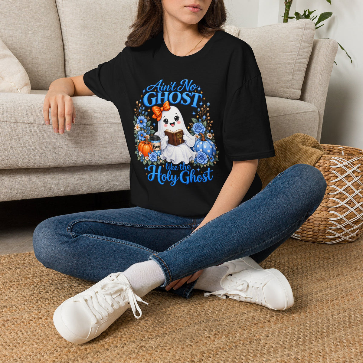 Ain't No Ghost like the Holy Ghost T-Shirt | Cute Ghost Bible Design