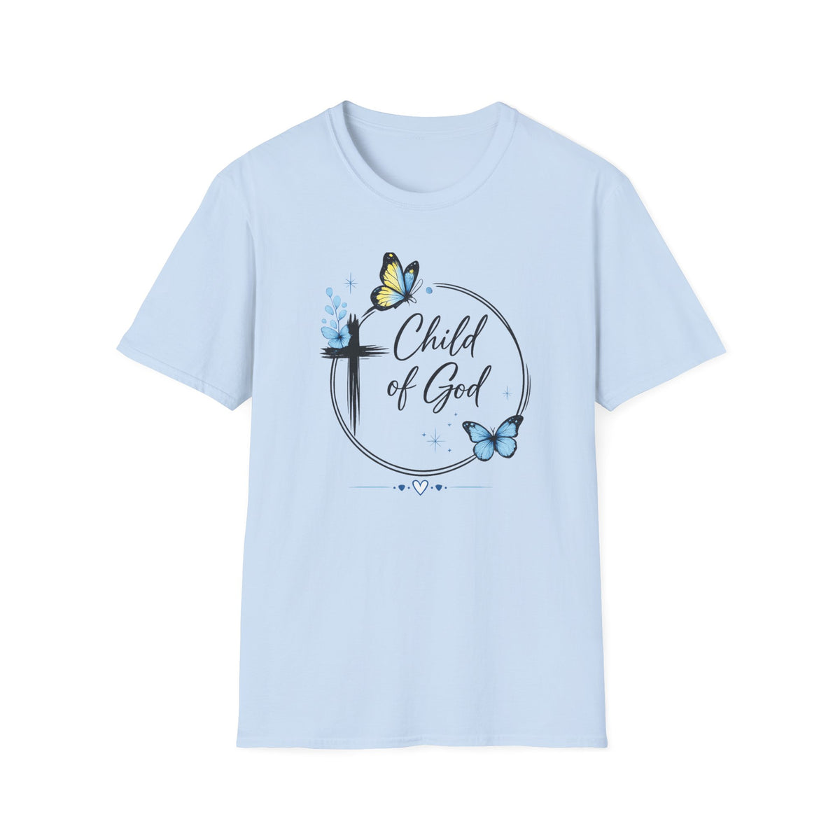 Child of God T-Shirt | Butterfly Cross Faith Christian Tee