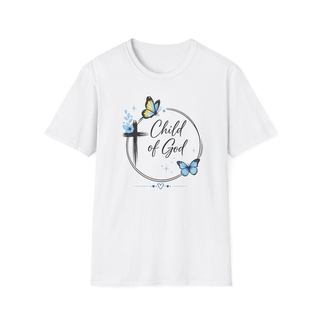 Child of God T-Shirt | Butterfly Cross Faith Christian Tee