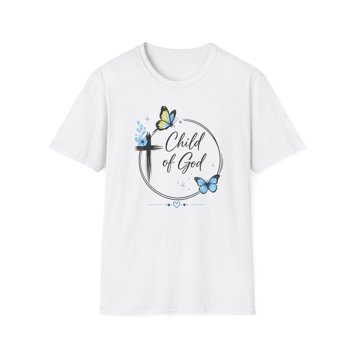 Child of God T-Shirt | Butterfly Cross Faith Christian Tee
