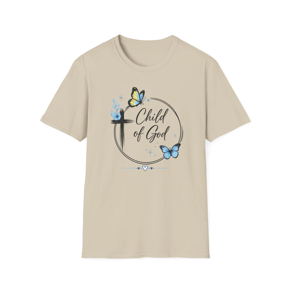 Child of God T-Shirt | Butterfly Cross Faith Christian Tee