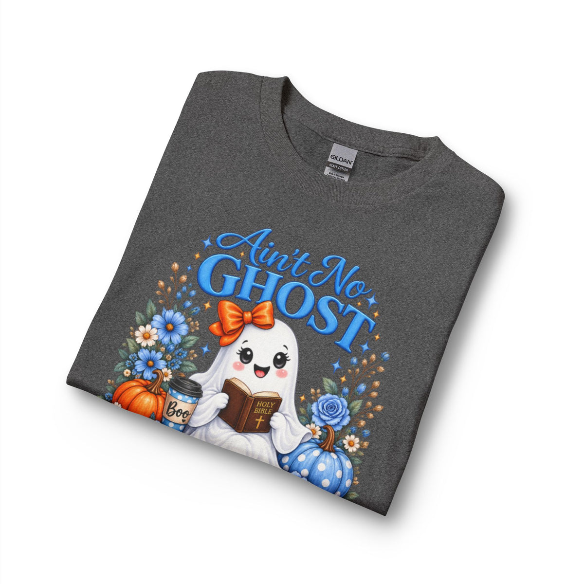 Ain't No Ghost Like the Holy Ghost Long Sleeve T-Shirt | Cute Christian Ghost Design
