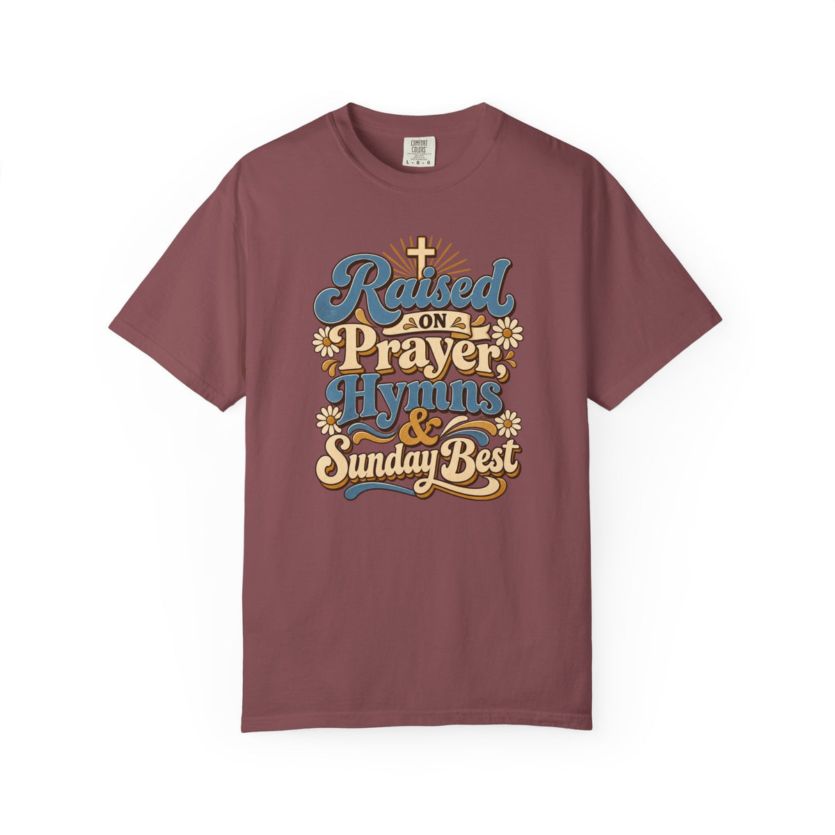 Raised on Prayer, Hymns & Sunday Best Shirt | Christian T-Shirt | Retro Faith Graphic Tee | Church Shirt