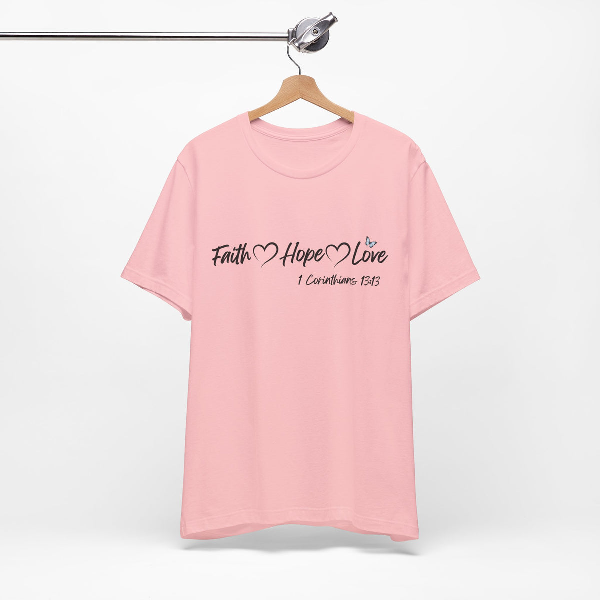 Faith Hope Love Christian T-Shirt | 1 Corinthians 13:13 Bible Verse Tee | Christian Faith Shirt