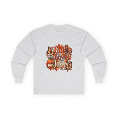 Fall in Love With Jesus Long Sleeve Shirt, Christian Fall Shirt, Women’s Autumn Faith Tee, Pumpkin Butterfly Graphic Top